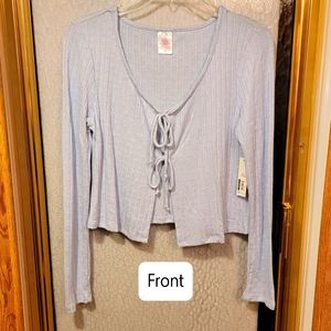NOBO Baby Blue Dbl-Tie Cardigan - Jr Lrg 11-13